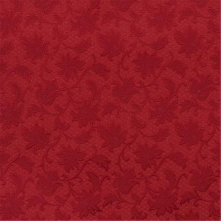 Designer Fabrics 54 in. Wide Red- Floral Jacquard Woven Upholstery Grade Fabric E504